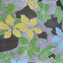 Sketch Art Flower Print On Silk Chiffon S23-SCPS198