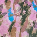 Voilet Base Art Print On Silk Chiffon S23-SCPS211