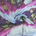 Aztech Leaf Print On Silk Chiffon S23-SCPS108