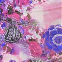 Pink Garden Print On Silk Chiffon S23-SCPS187