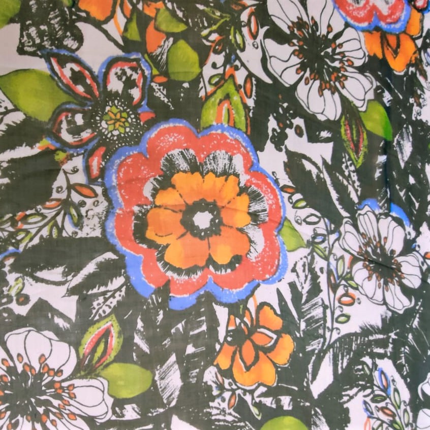 Canvas Print On Silk Chiffon S23-SCPS136