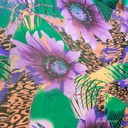 Voilet Flower Print On Silk Chiffon S23-SCPS265