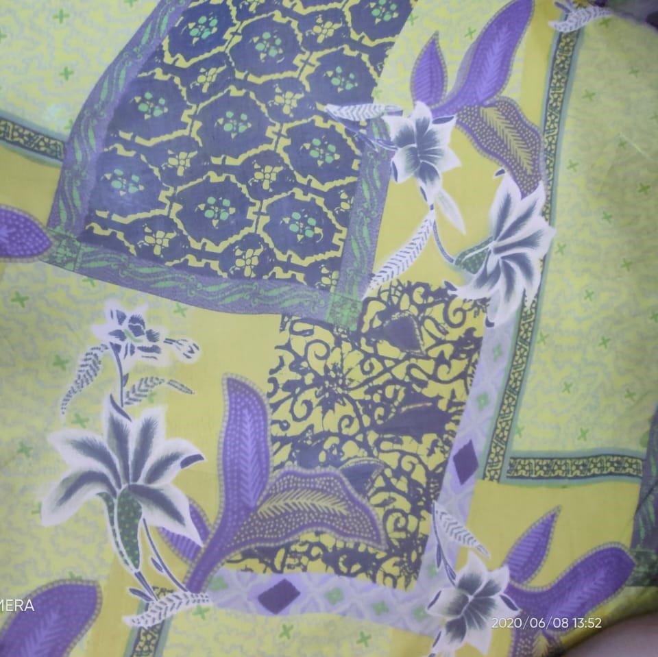 Bohemian Lily Floral Print On Silk Chiffon S23-SCPS234