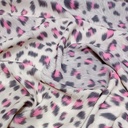 Gray Black Pink Leopard Print On Royal Georgette (SS20) RGPS27