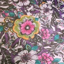 Violet Garden Print On Silk Chiffon S23-SCPS208