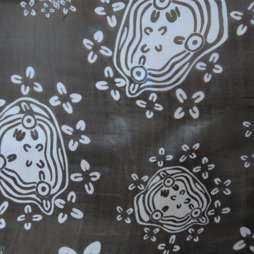 Black Base Floral Print On Silk Chiffon S23-SCPS114