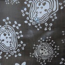 Black Base Floral Print On Silk Chiffon S23-SCPS114