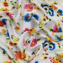 Multi Colour Floral Art Print On Korean Satin S2 KSPS75