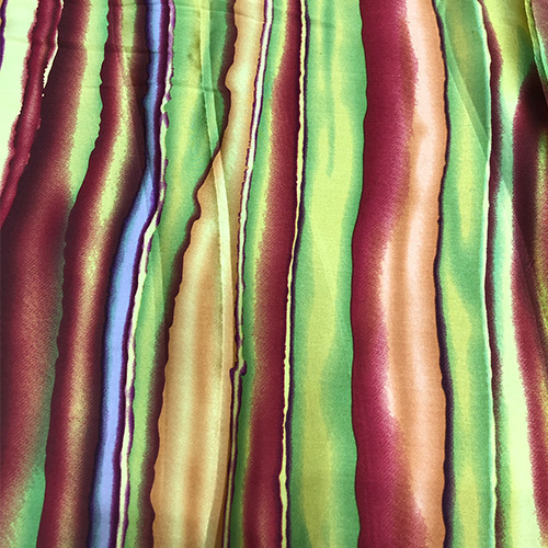 Colorful Lanes Print on Pure Silk Satin