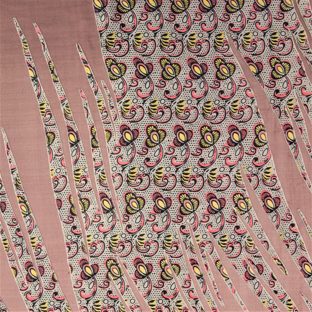 Print On Silk Satin Burnout#12