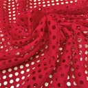 Polka Dot Cut Work Velvet Fabric