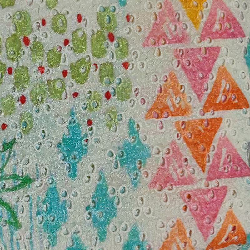 Embroidered Schiffli Print Fabric ESP 13