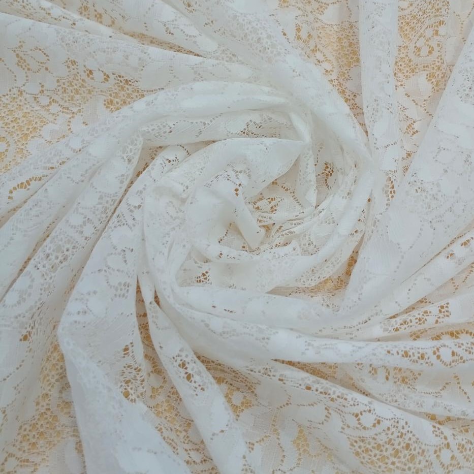 White Dyed Lace Fabric#05