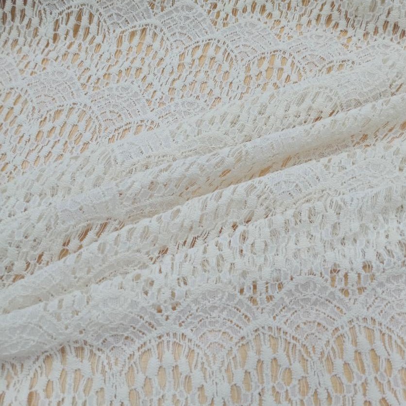 White Cotton Lace Fabric #02