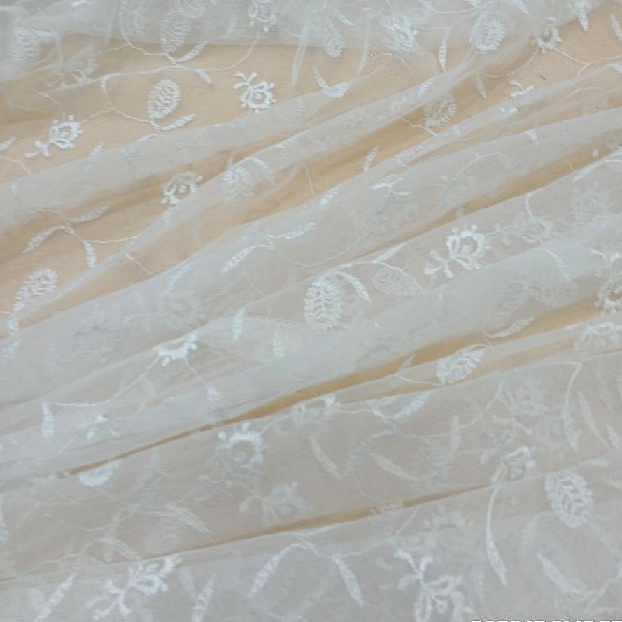 White Cotton Lace Fabric #03