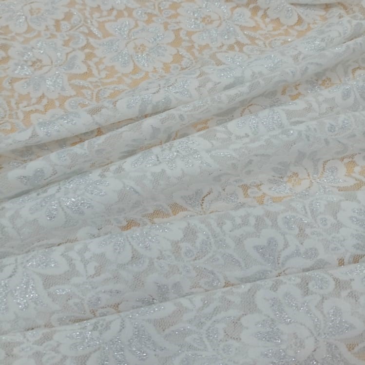 White Dyed Lace Fabric#15