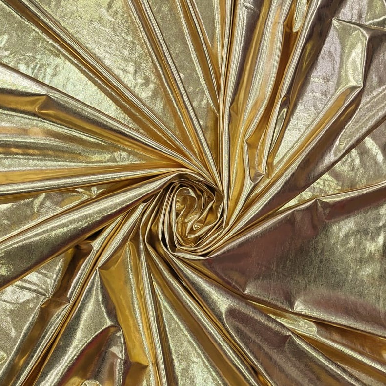Metallic Golden Leather Finish Fabric