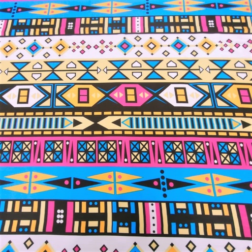 Bohemian Print On Korean Satin S23 KSPS30
