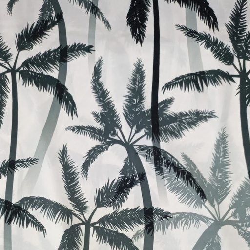Palm Tree Print On Korean Satin SS22L-KSPL41