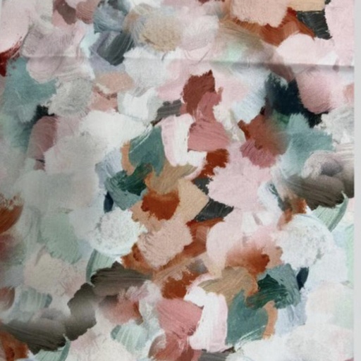 Brush Art Print On Korean Satin SS22L KSPL05