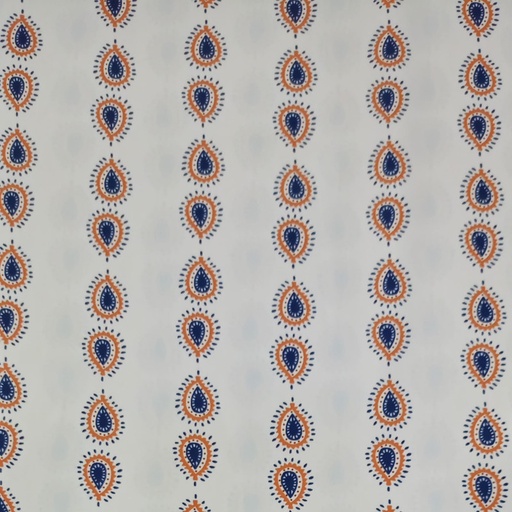 Paisley Inline Print On Korean Satin SS22L KSPL26