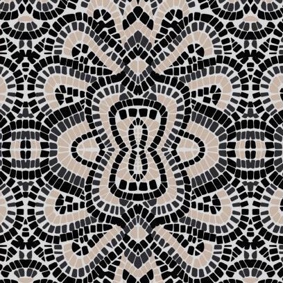 Black Dots Art Print On Korean Satin SS22L KSPL27