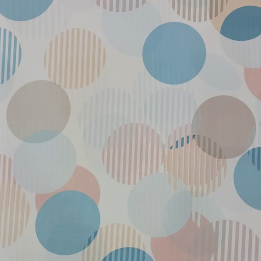Big Colour Spots Print On Korean Satin SS22L KSPL30