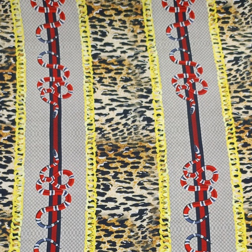 Red Mamba  Print On Korean Satin SS22N KSPB92